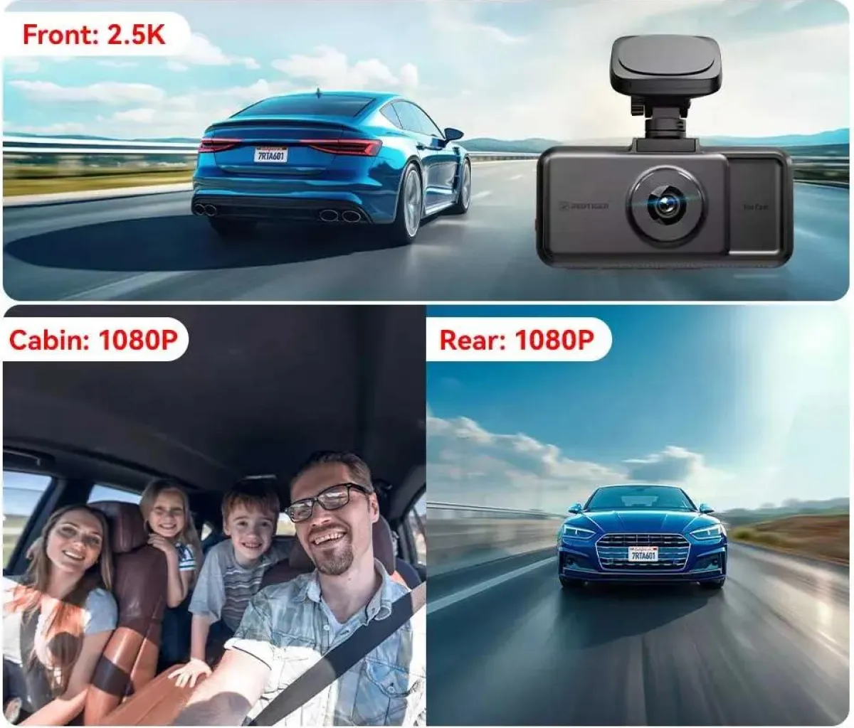 Hot A6 3CH 2K Touch Wifi GPS 64gb dashcam Dashcams