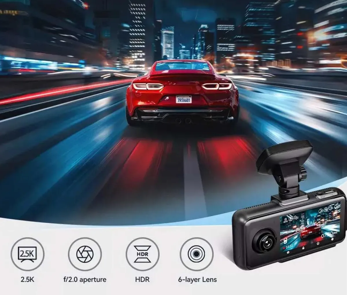 Hot A6 3CH 2K Touch Wifi GPS 64gb dashcam Dashcams
