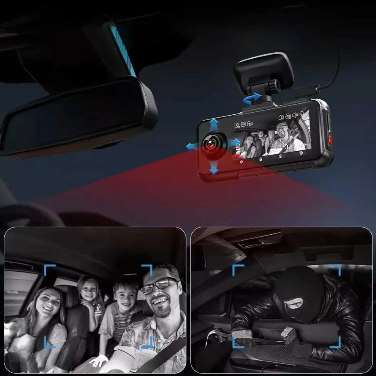 Hot A6 3CH 2K Touch Wifi GPS 64gb dashcam Dashcams
