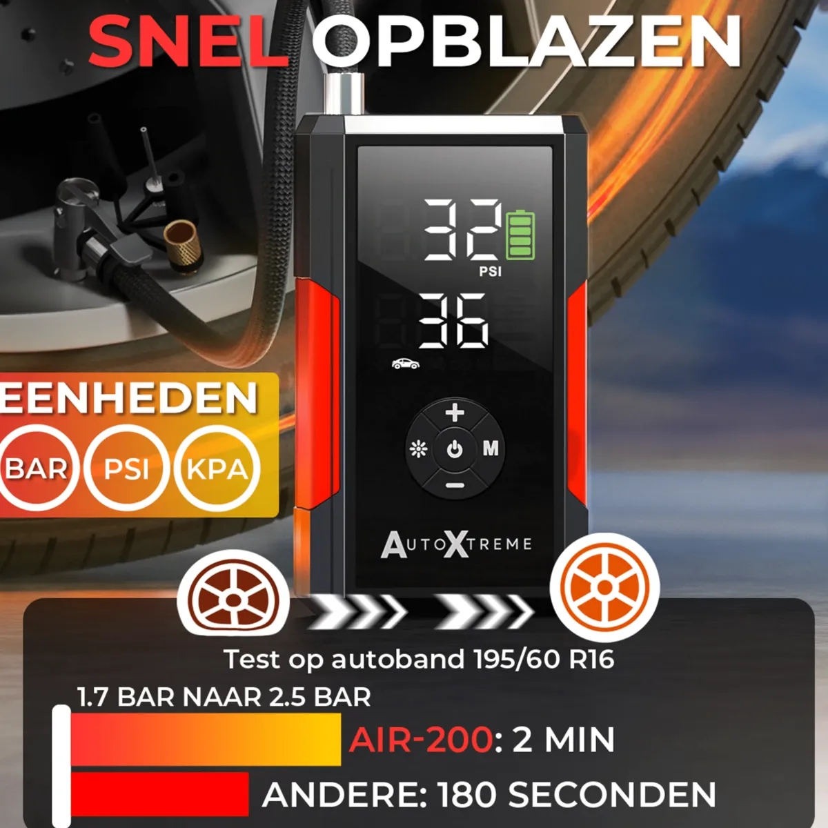 New Air-200 - Luchtcompressor & Elektrische fietspomp Autogereedschap