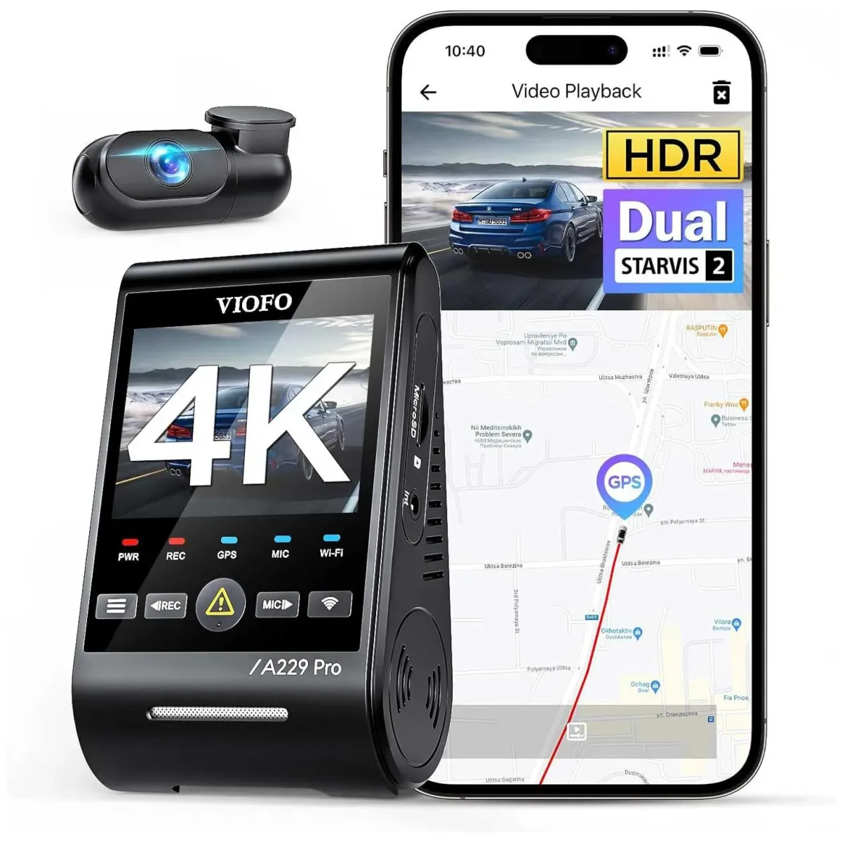 Sale A229 Pro 2CH 4K Wifi GPS dashcam Dashcams