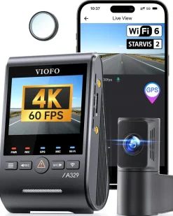Discount A329S 2CH 4K Wifi GPS dashcam Dashcams