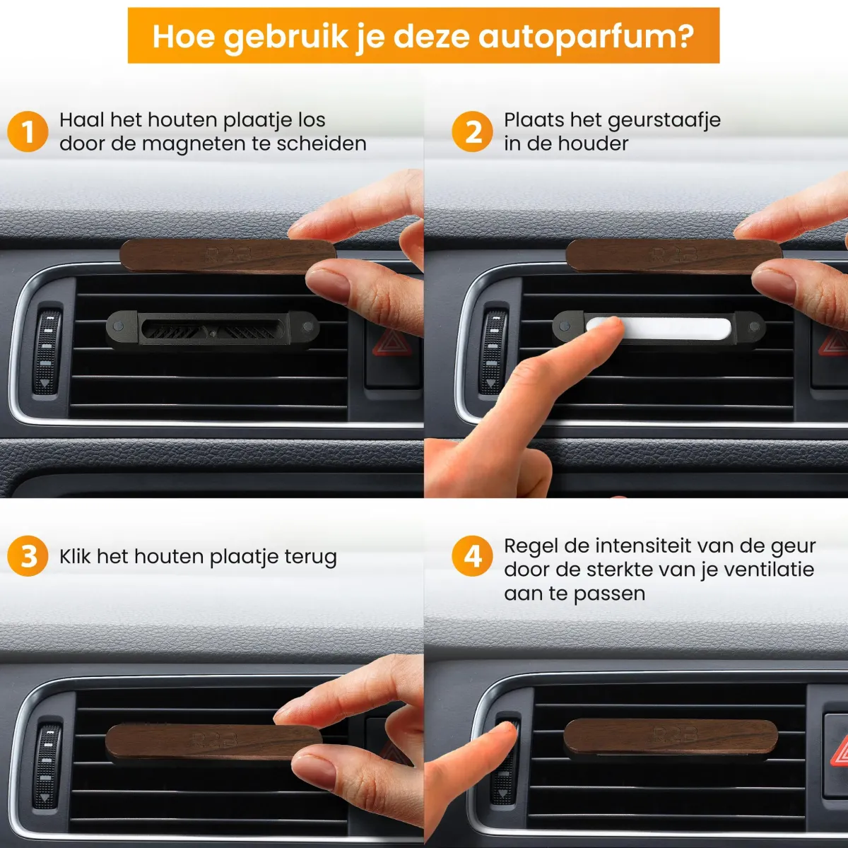 Best Autoparfum met houder incl. 2 Geurstaafjes Interieurverzorging