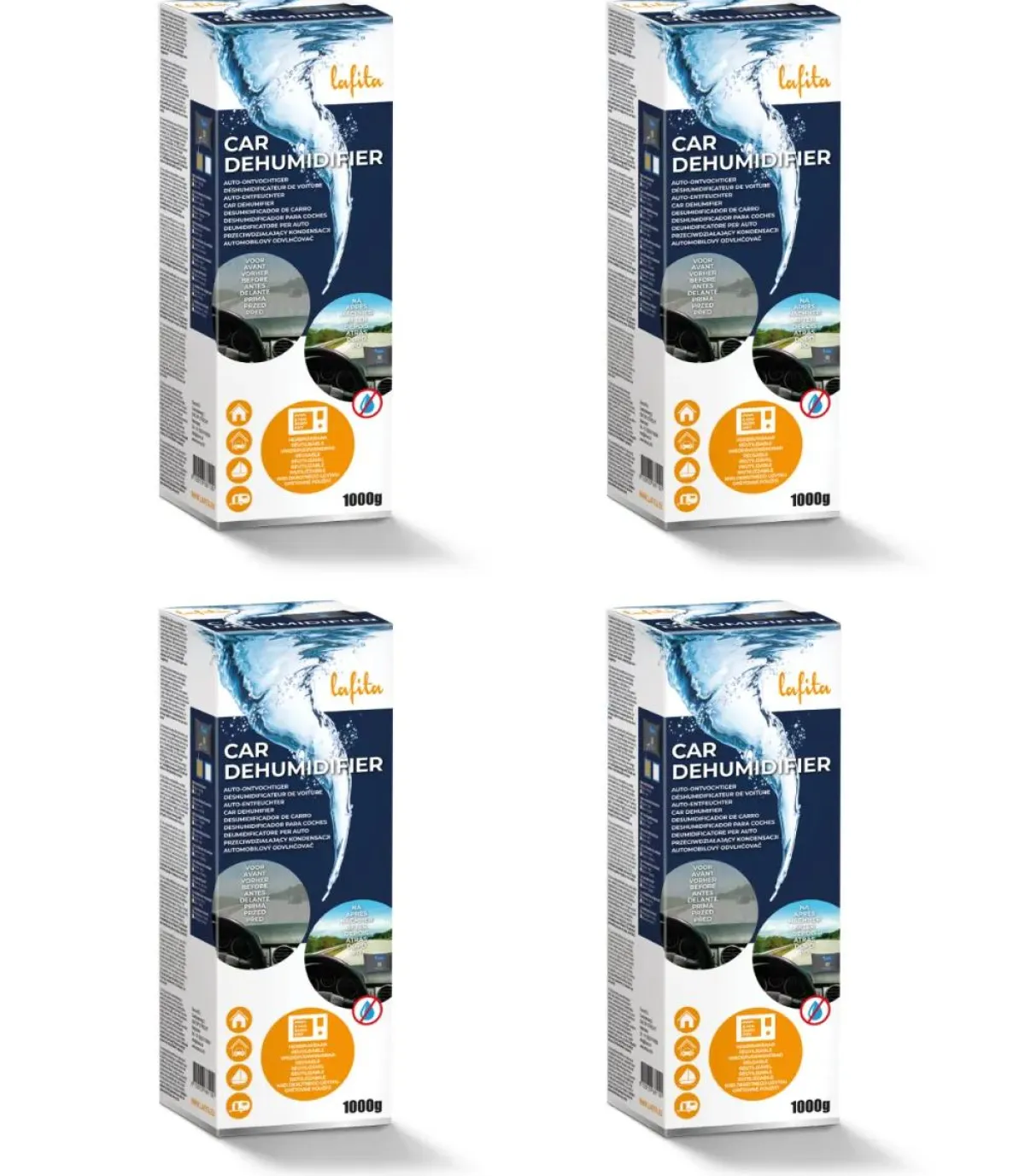 Sale Auto Vochtvanger - 4x - 1000 gram Interieurverzorging
