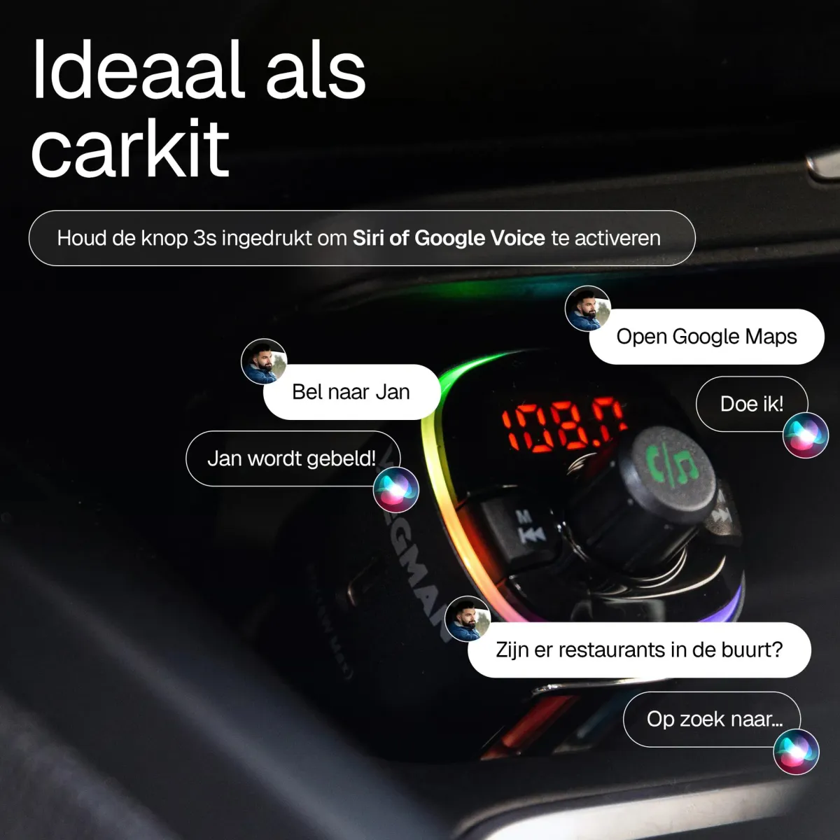 Discount Bluetooth FM Transmitter Carkit USB C Carkits