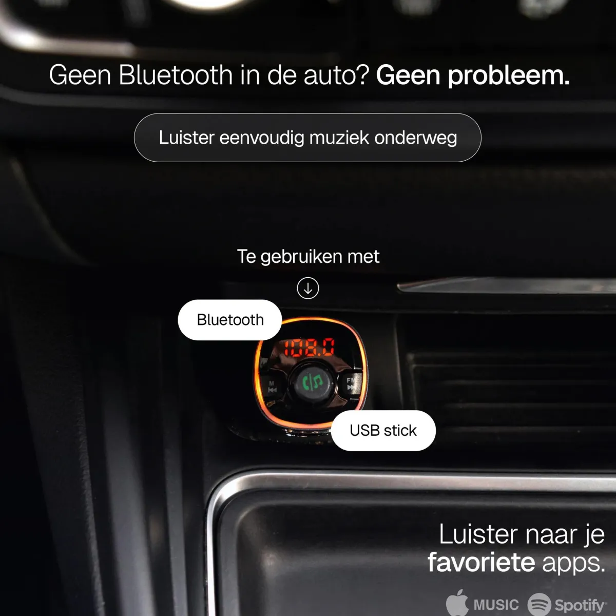 Discount Bluetooth FM Transmitter Carkit USB C Carkits