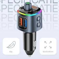 Discount Bluetooth FM Transmitter Carkit USB C Carkits