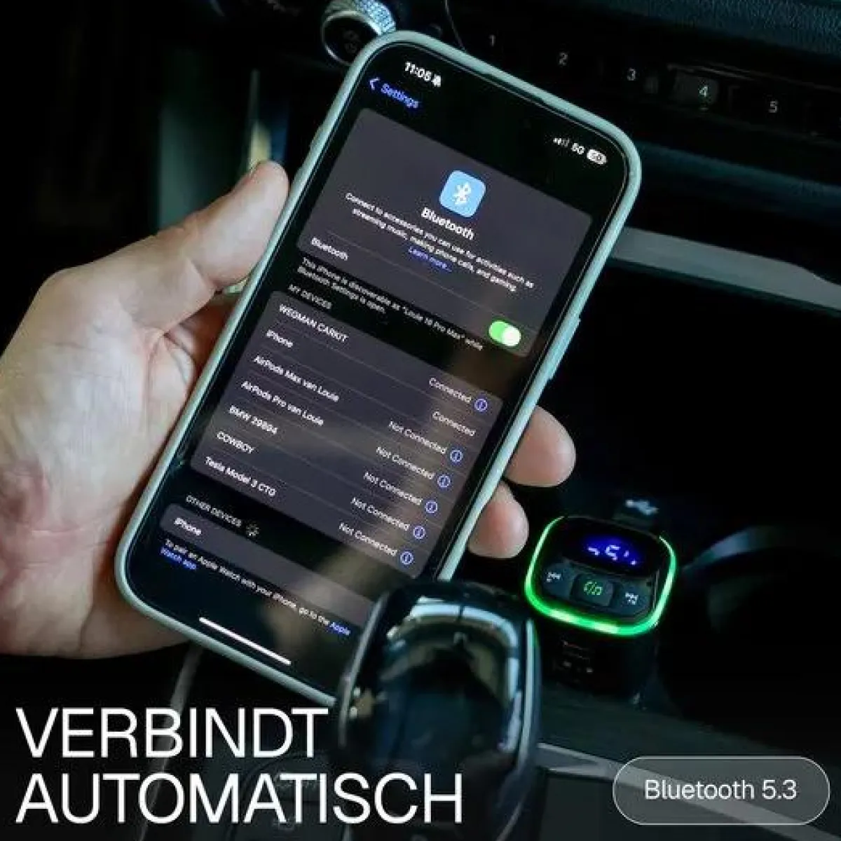 Discount Bluetooth FM Transmitter Carkit USB-C Carkits