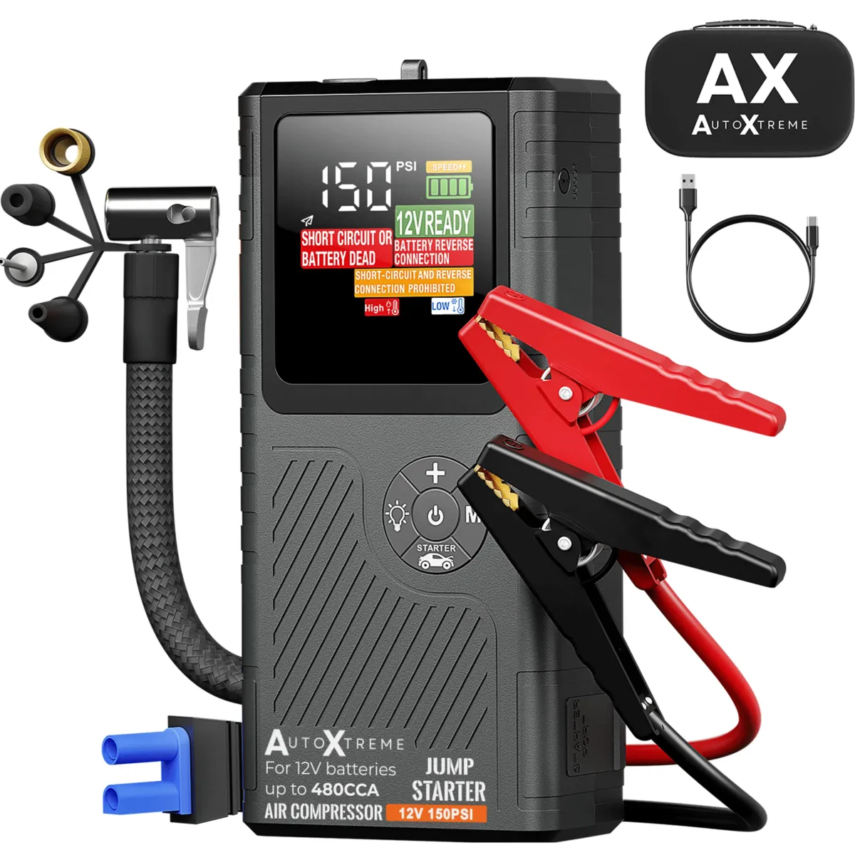 Clearance Boost Air Micro - Compressor Jumpstarter - 480CCA Acculaders & Starthulpen