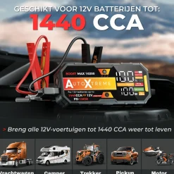 Hot Boost Max - Jumpstarter & Starthulp - 1440CCA Acculaders & Starthulpen