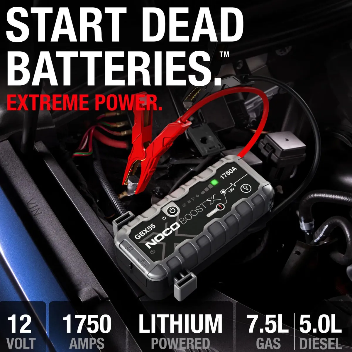 Boost X Lithium Jump Starter 1750A voor voertuigen Acculaders & Starthulpen