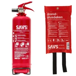 Clearance Brandblus box Poederblusser 1 kg en Blusdeken Griekenland|Turkije