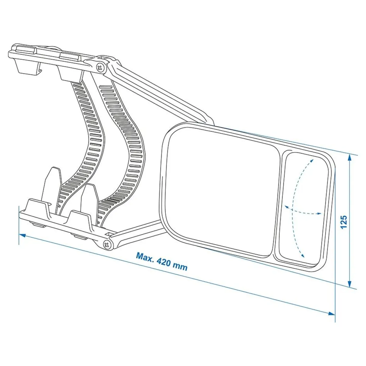 Hot Caravanspiegel Duo - Zwart Caravanspiegels|Autospiegels