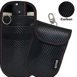 Online Carbon RFID Anti-Diefstal hoes M Autosleutelhoesjes