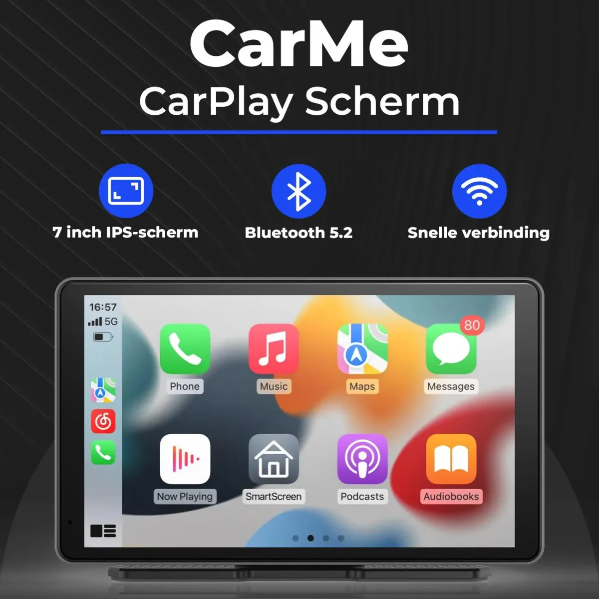 Best CarPlay/Android Auto scherm 7 inch Opzetschermen