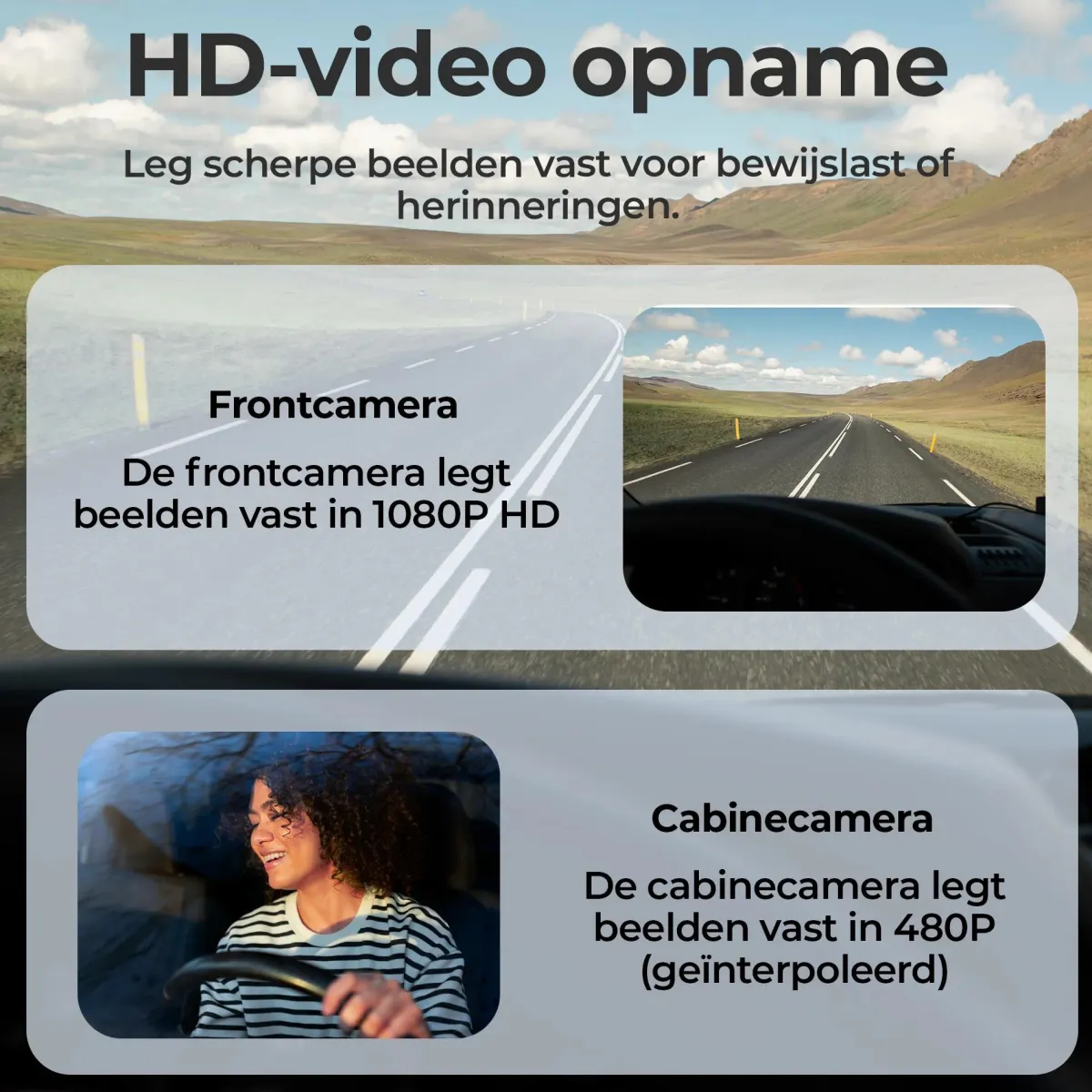 New CCT2500 Dashcam - FullHD - Dual - 120° Groothoek Dashcams