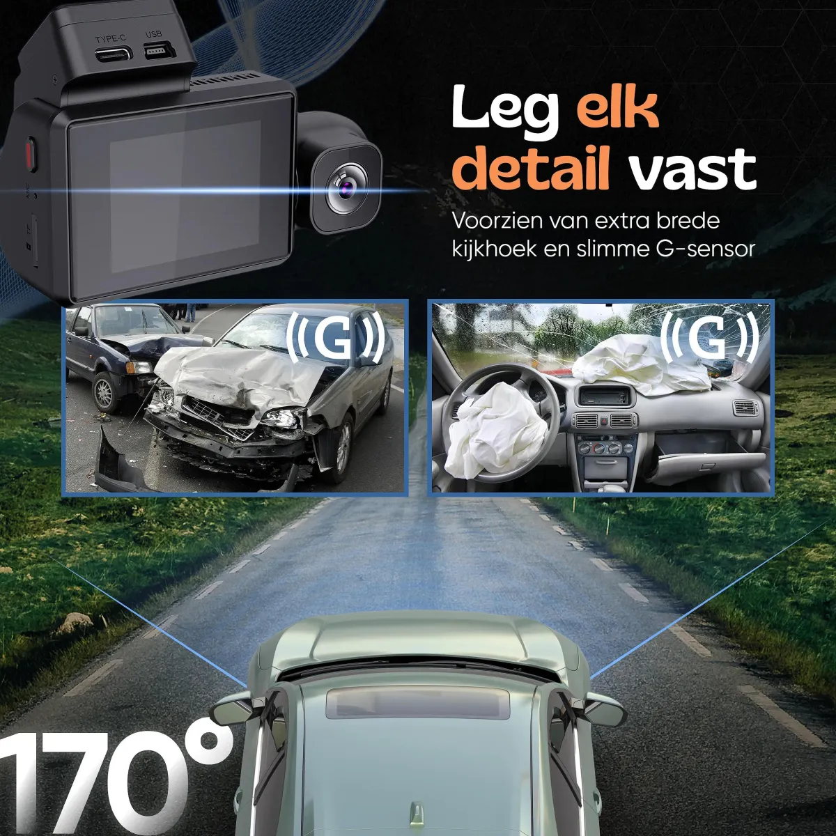 Discount 3CH Dashcam - WiFi GPS 4K 64GB - M800 Pro Dashcam Dashcams