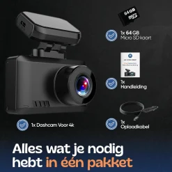 Best 1CH Dashcam - WiFi GPS 4K 64GB - T8 Pro Dashcam Dashcams