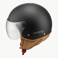 Discount Design Luxe Scooterhelm met vizier Motorhelmen