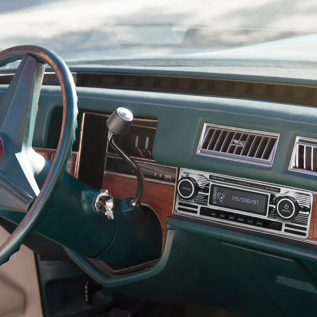 Hot 1-DIN Retro Autoradio Bluetooth USB-C AUX Autoradio'S