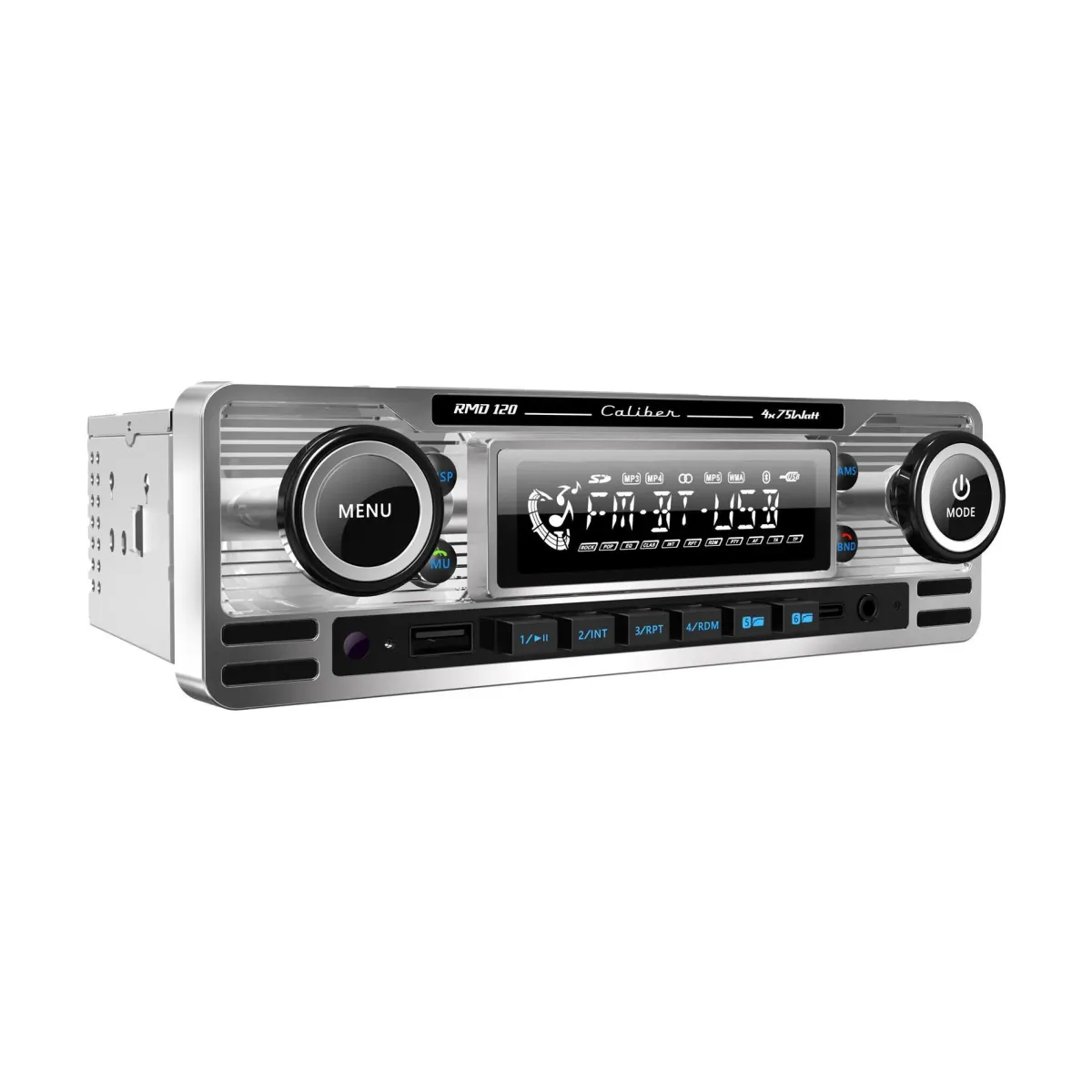 Hot 1-DIN Retro Autoradio Bluetooth USB-C AUX Autoradio'S