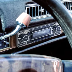 Sale 1-DIN Retro Autoradio Zwart Bluetooth USB-C Autoradio'S