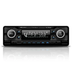 Sale 1-DIN Retro Autoradio Zwart Bluetooth USB-C Autoradio'S