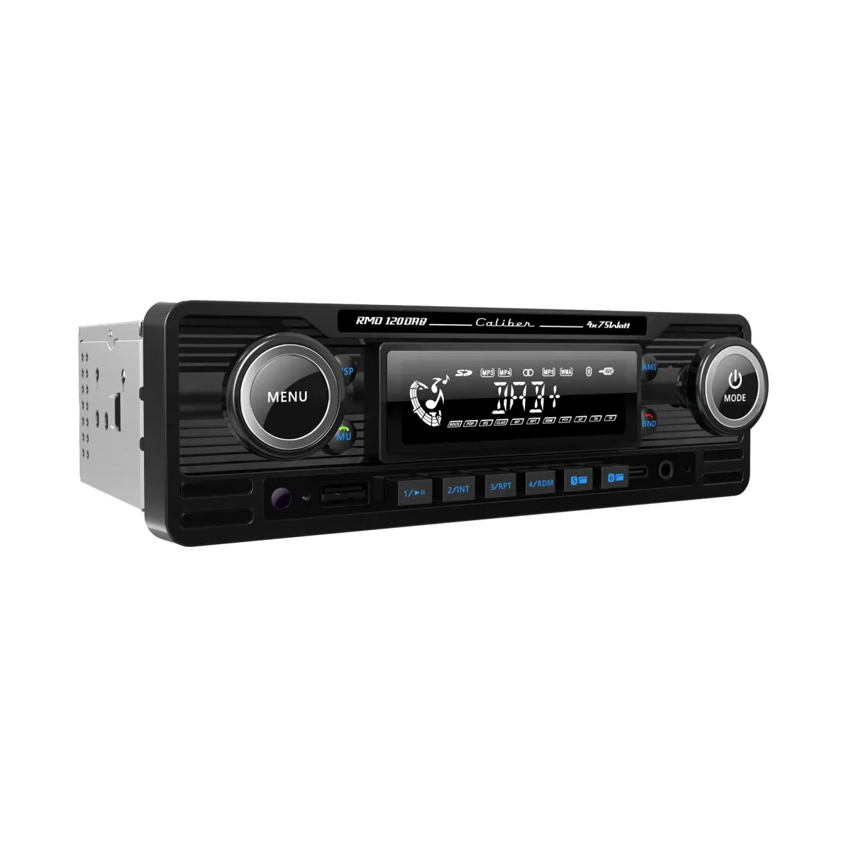 1-DIN Retro DAB+ Autoradio Zwart Bluetooth Autoradio'S
