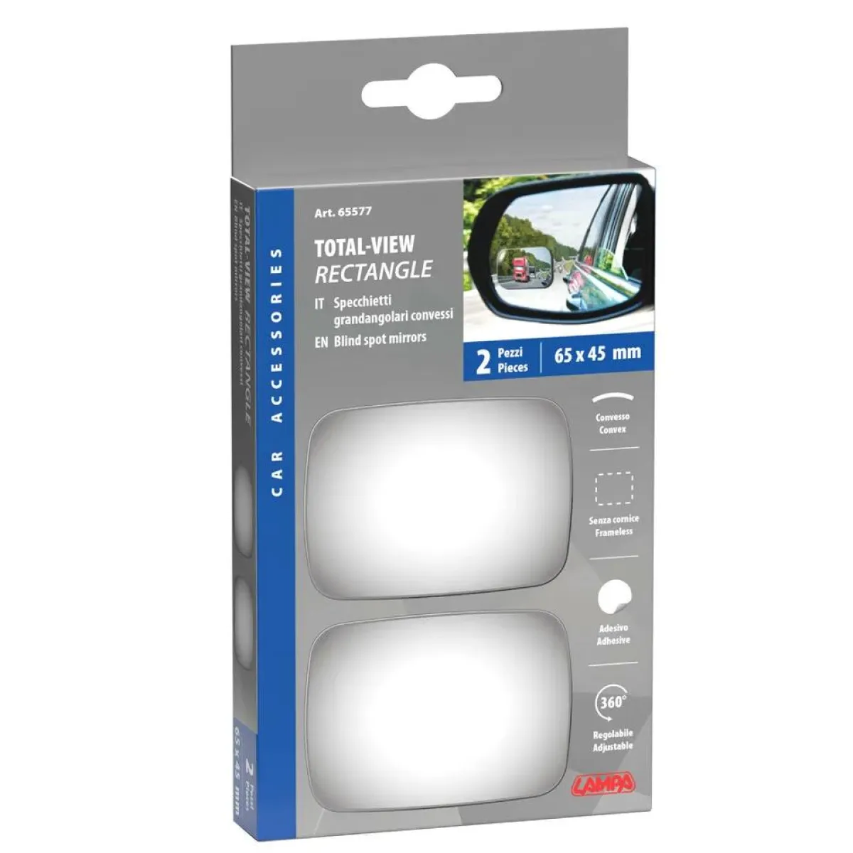 Clearance Dodehoek spiegel 64x45 mm - rechthoek Caravanspiegels|Autospiegels