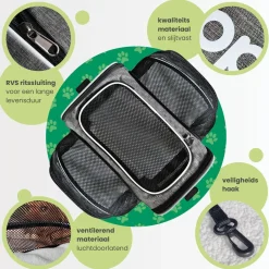 New Draagtas Hond en Kat - 40x25x25cm - L Autobenches & Accessoires