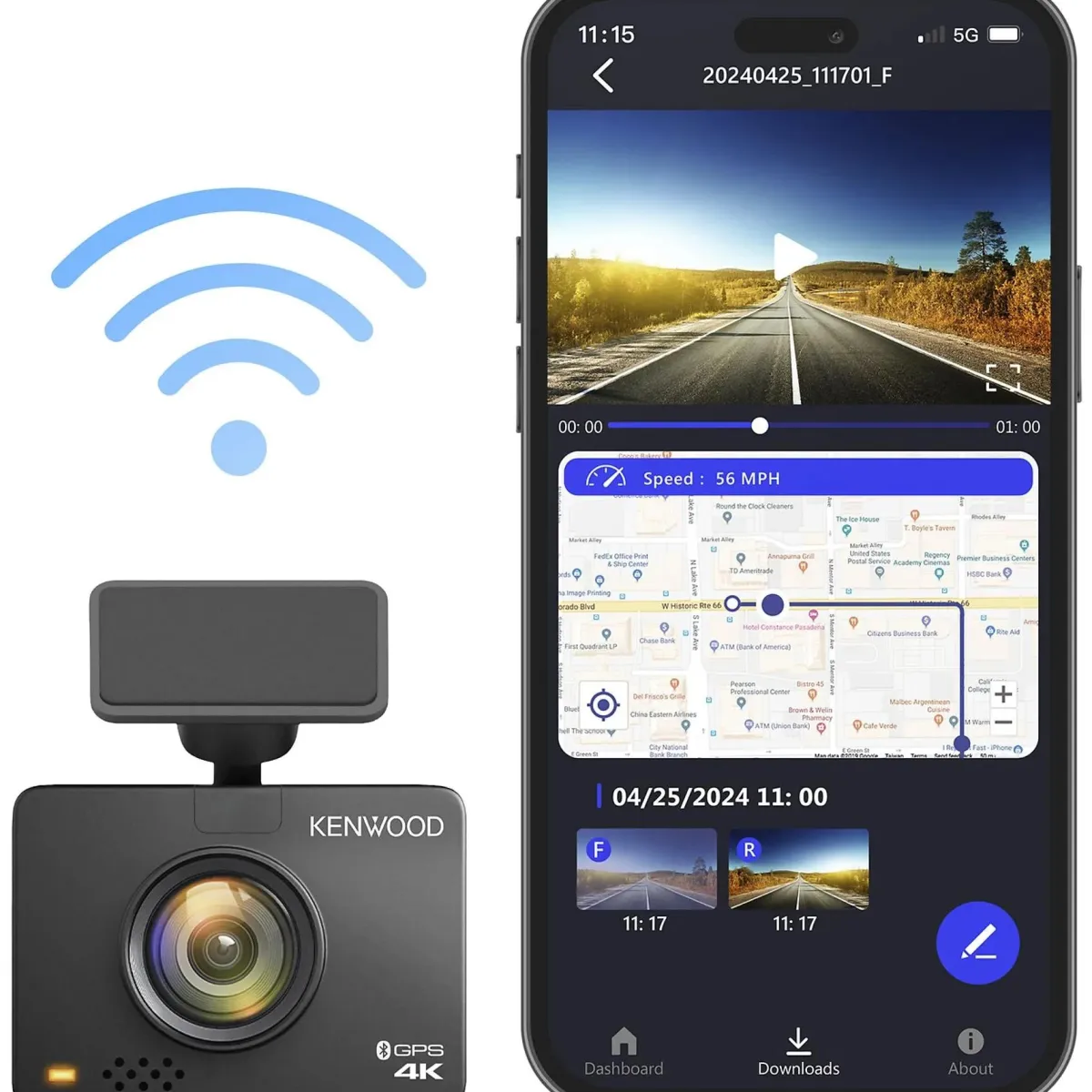 Clearance DRV-A610W 4K Wifi GPS dashcam Dashcams
