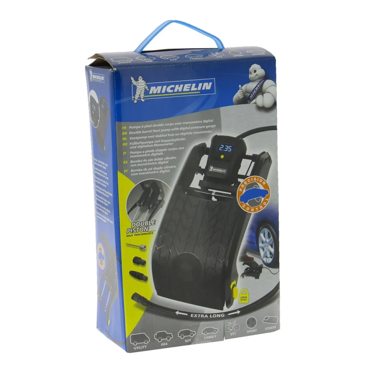 Clearance Dubbele Voetpomp - Inclusief digitale manometer Autogereedschap