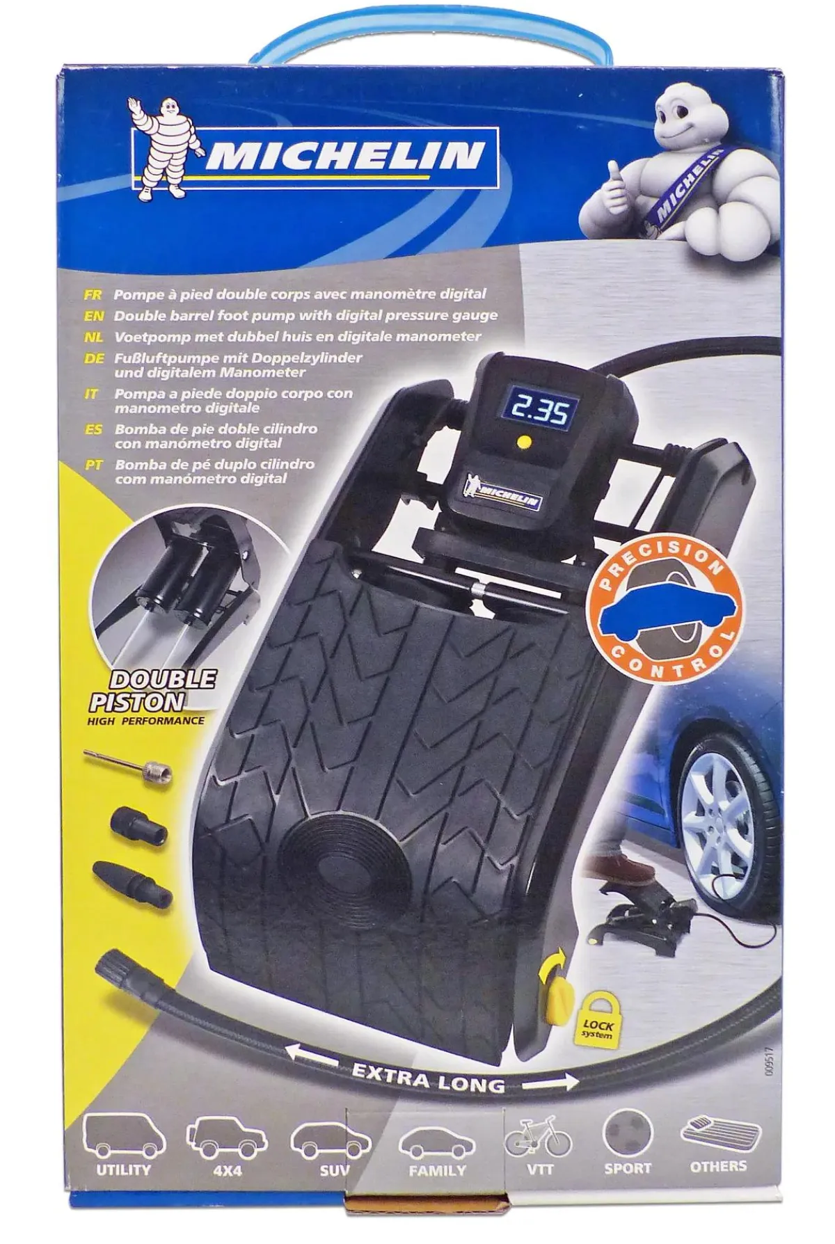Clearance Dubbele Voetpomp - Inclusief digitale manometer Autogereedschap