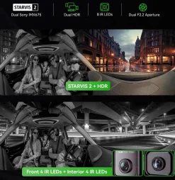 New E360 Cloud 5K 2CH Wifi GPS 360 dashcam Dashcams