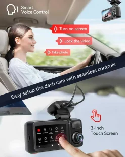 Clearance F17 Elite 3CH 4K Wifi GPS 128gb dashcam Dashcams