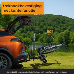 New Fietsendrager Auto - 2 Fietsen Inklapbaar Trekhaak Fietsendragers|Fietsendrager Elektrische Fiets