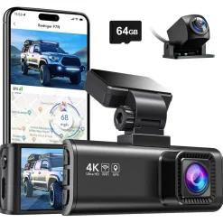 Hot F7N 4K Wifi GPS 2CH 64gb dashcam Dashcams