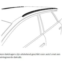 Outlet Fortis dakdrager gesloten dakrails Dakdragers