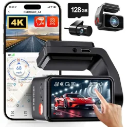 Clearance F4 Pro 2CH 4K Touch Wifi GPS 128gb dashcam Dashcams