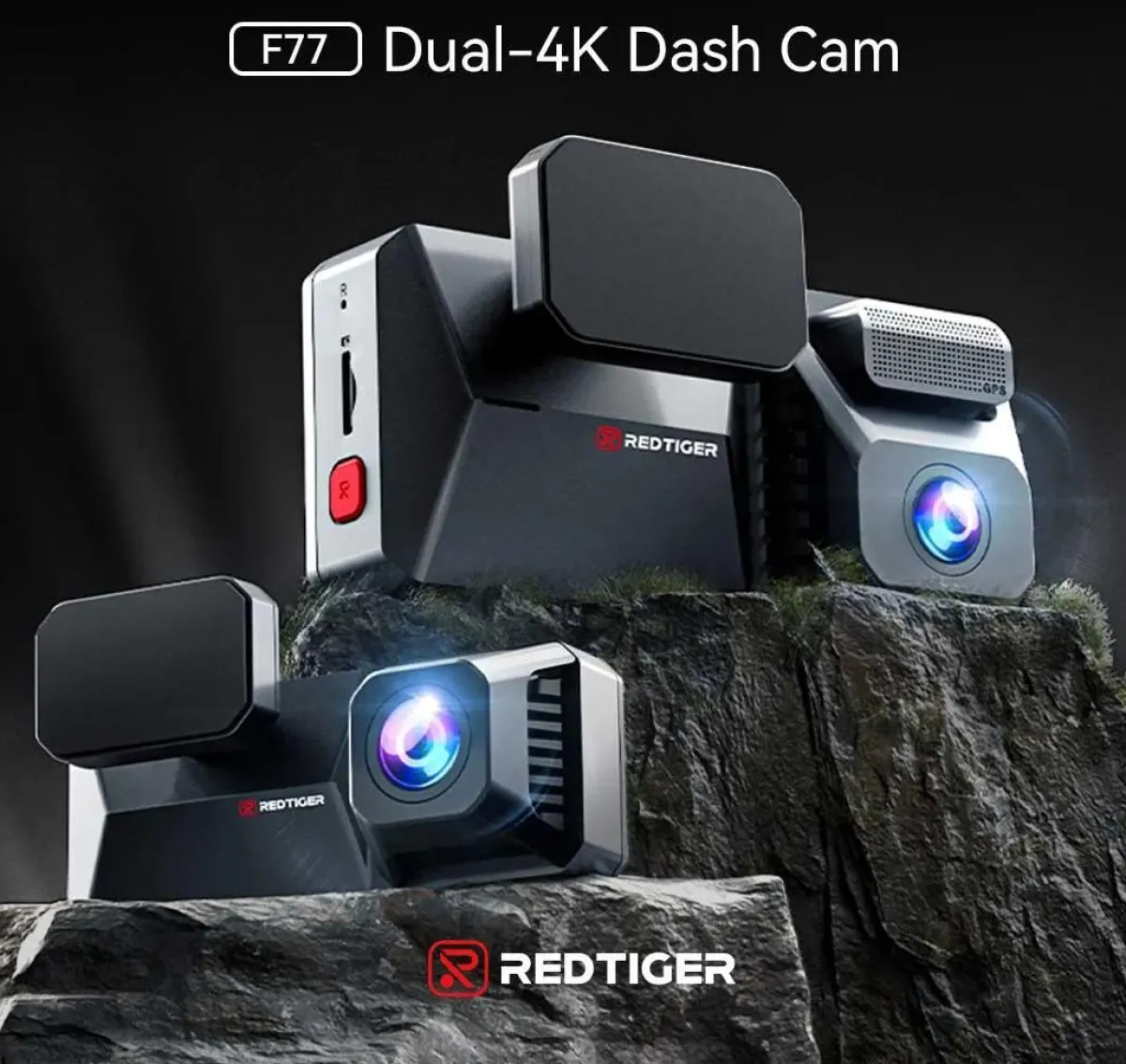 F77 V1 4K Touch Wifi GPS 2CH 128gb dashcam Dashcams
