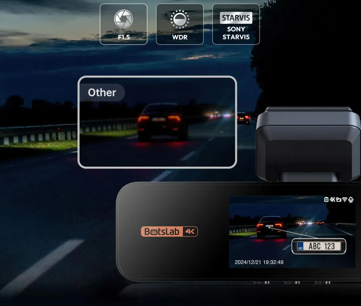 Online G980H Pro 2CH 4K Wifi GPS 2CH 64gb dashcam Dashcams
