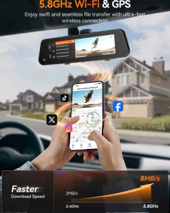 Discount G900 Pro 4K Wifi GPS 128gb Mirror dashcam Dashcams