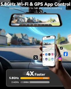 Discount G850 Pro 4K Wifi GPS 64gb Mirror dashcam Dashcams