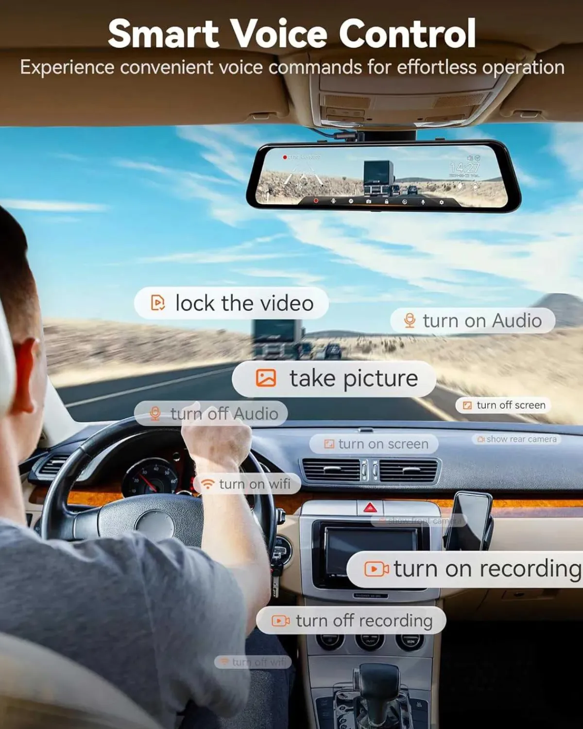 Discount G850 Pro 4K Wifi GPS 64gb Mirror dashcam Dashcams
