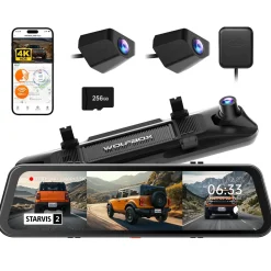 New G900 Tripro bumper 3CH 4K Wifi GPS 256gb Mirror Dashcams