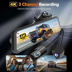 Discount G900 Tripro cabin 3CH 4K Wifi GPS 256gb Mirror Dashcams
