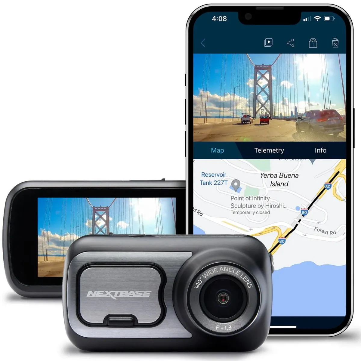 Sale 422GW 2K Touch Cloud Wifi GPS Dashcams