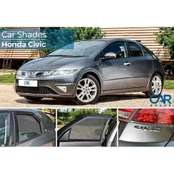 Best Honda Civic 5 deurs 2006-2012 - Zonneschermen achterportieren Autozonneschermen