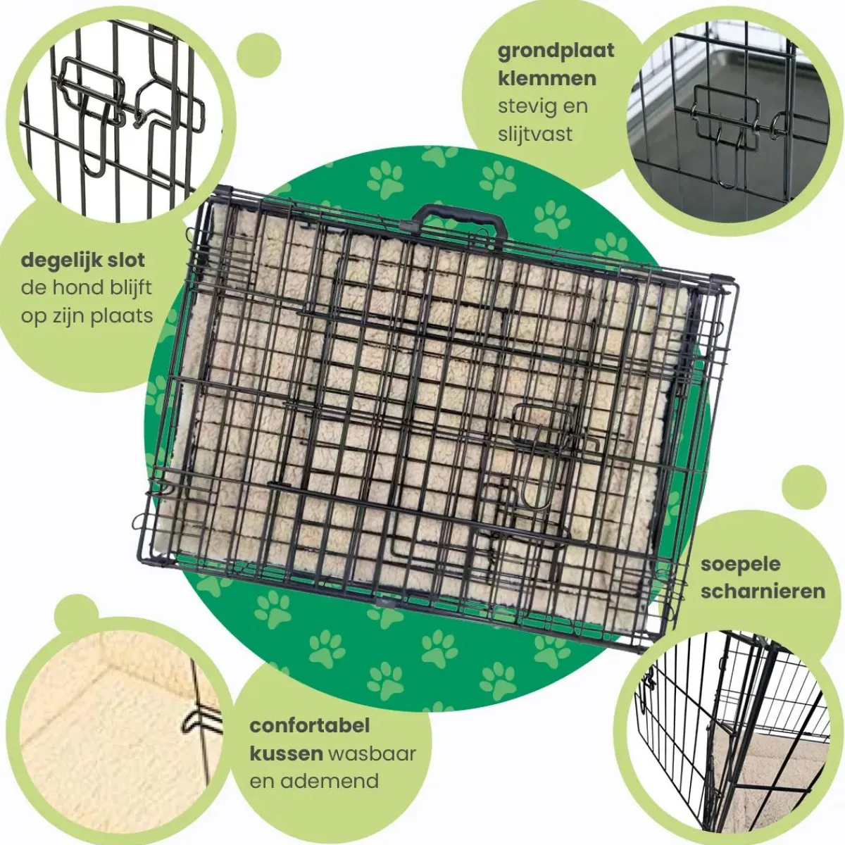Sale Hondenbench L - Incl. Plaid - 2 Deuren Autobenches & Accessoires