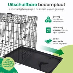 Discount Hondenbench M - Incl. Plaid - 2 Deuren Autobenches & Accessoires